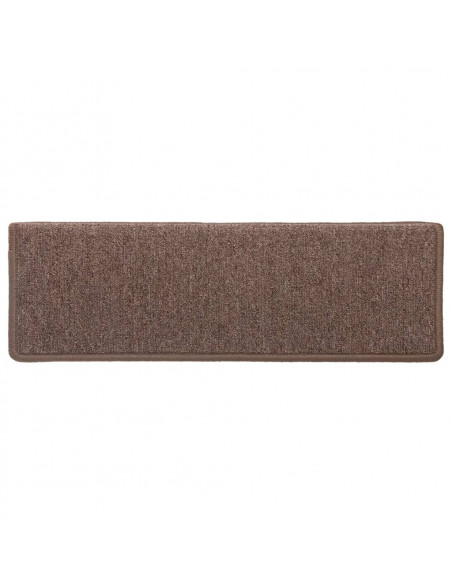 Tappetini per Scale 15 pz 65x21x4 cm Marroni