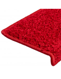 Tappetini per Scale 15 pz 65x21x4 cm Rosso