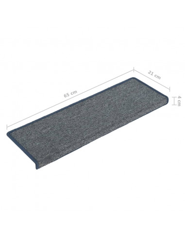 Tappetini per Scale 15 pz 65x21x4 cm Viola e Blu