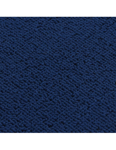 Tappetini per Scale 15 pz 75x20 cm Blu Antiscivolo Rettangolari