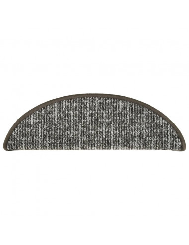 Tappetini per Scale 15 pz Antracite 56x17x3 cm