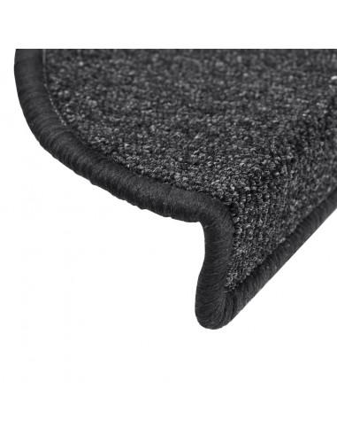 Tappetini per Scale 15 pz Antracite 56x17x3 cm