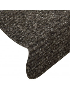 Tappetini per Scale 15 pz Antracite 56x17x3 cm Agugliati