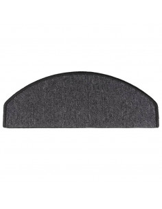 Tappetini per Scale 15 pz Antracite 65x24x4 cm