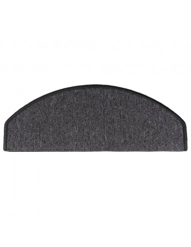 Tappetini per Scale 15 pz Antracite 65x24x4 cm