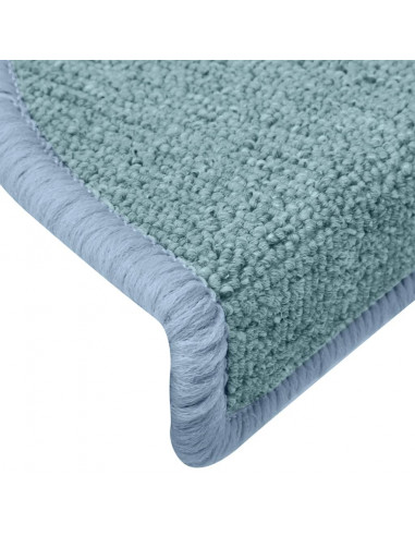 Tappetini per scale 15 pz 65x24x4 cm Blu mare Semicircolari Grandi