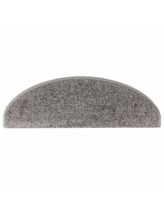 Tappetini per Scale 15 pz Grigi 65x21x4 cm