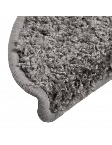 Tappetini per Scale 15 pz Grigio 56x17x3 cm