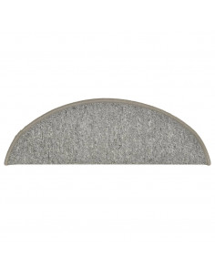 Tappetini per Scale 15 pz Grigio Chiaro 56x17x3 cm