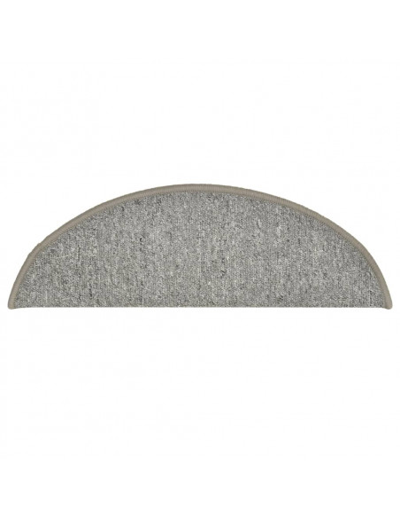 Tappetini per Scale 15 pz Grigio Chiaro 56x17x3 cm