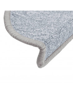 Tappetini per Scale 15 pz Grigio Chiaro 56x17x3 cm