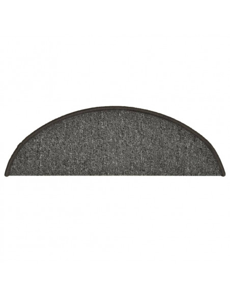 Tappetini per Scale 15 pz Grigio Scuro 56x17x3 cm