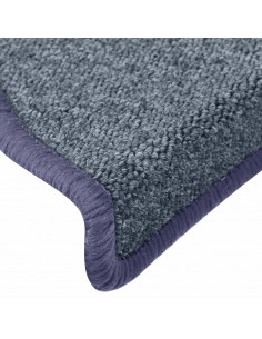 Tappetini per Scale 15 pz Grigio Scuro 65x24x4 cm