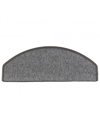 Tappetini per Scale 15 pz Grigio Scuro 65x24x4 cm