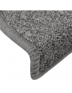 Tappetini per Scale 15 pz Grigio Scuro 65x24x4 cm