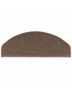 Tappetini per Scale 15 pz Marrone Caffè 65x24x4 cm