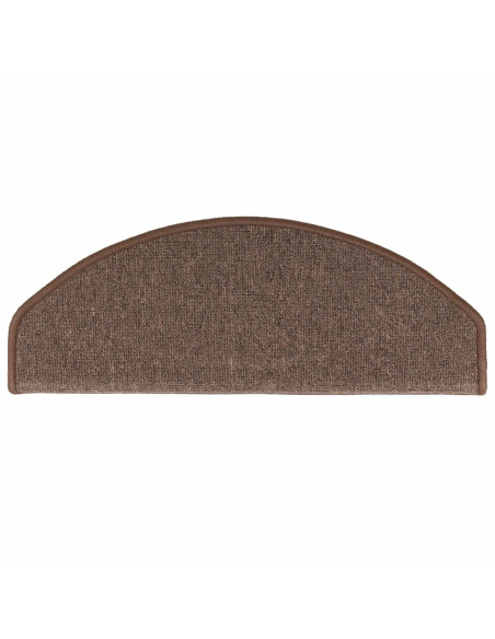 Tappetini per Scale 15 pz Marrone Caffè 65x24x4 cm