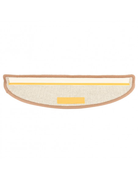 Tappetini per Scale 15 pz Marrone Chiaro 56x17x3 cm