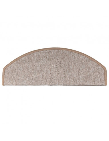 Tappetini per Scale 15 pz Marrone Chiaro 65x24x4 cm