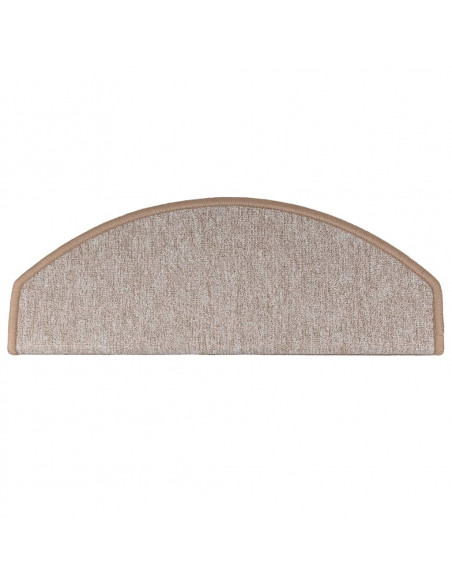 Tappetini per Scale 15 pz Marrone Chiaro 65x24x4 cm