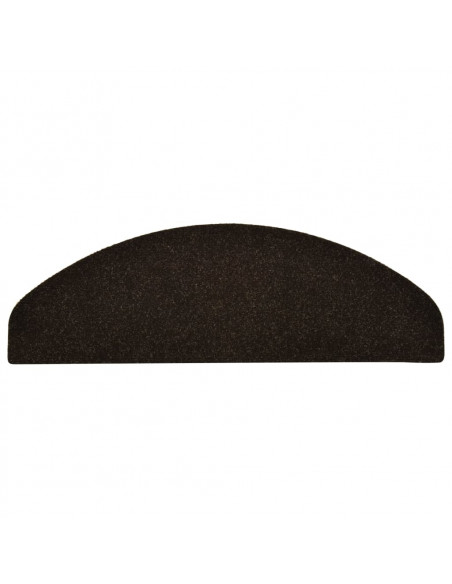 Tappetini per Scale 15 pz Marrone Scuro 65x21x4 cm Agugliati