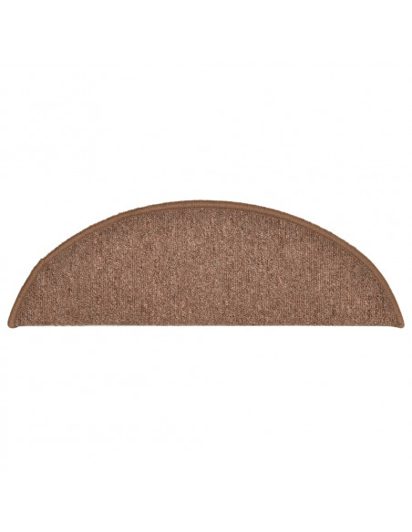Tappetini per Scale 15 pz Marroni 56x17x3 cm