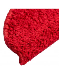 Tappetini per Scale 15 pz Rossi 56x17x3 cm