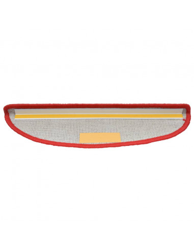 Tappetini per Scale 15 pz Rossi 65x21x4 cm
