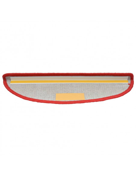 Tappetini per Scale 15 pz Rossi 65x21x4 cm