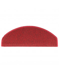 Tappetini per Scale 15 pz Rosso Bordò 65x24x4 cm