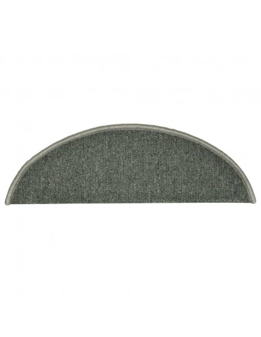 Tappetini per Scale 15 pz Verde Scuro 56x17x3 cm