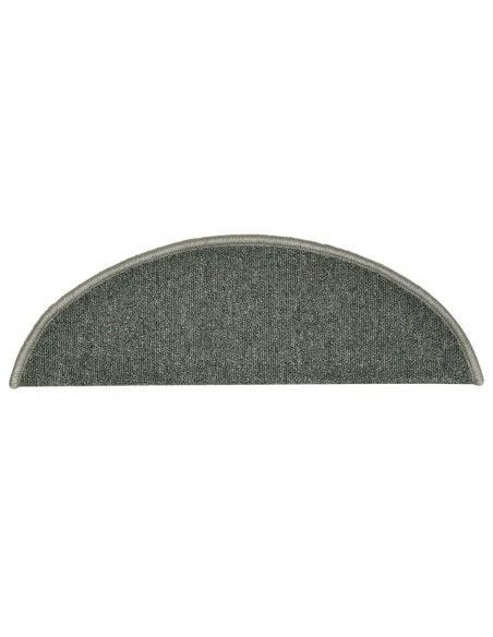Tappetini per Scale 15 pz Verde Scuro 56x17x3 cm