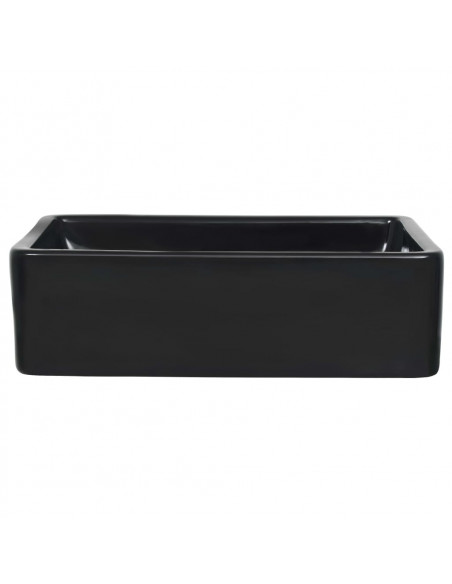 Lavandino Rettangolare in Ceramica Nero 41x30x12 cm