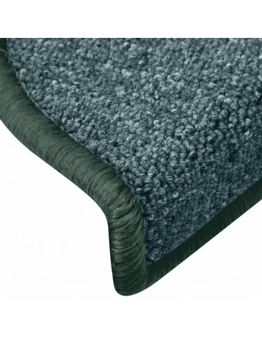 Tappetini per scale 15 pz 65x24x4 cm Verde scuro Semicircolari Grandi