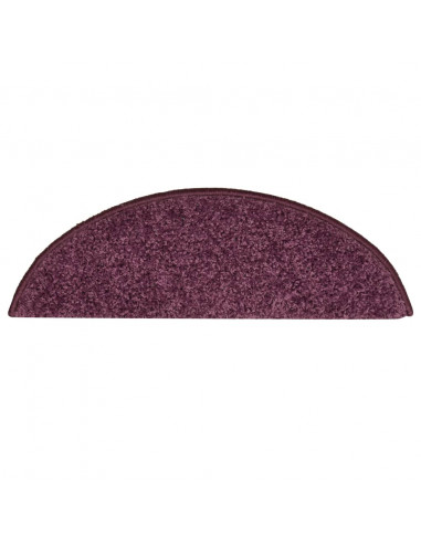 Tappetini per Scale 15 pz Viola Scuro 56x17x3 cm