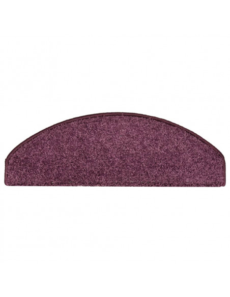 Tappetini per Scale 15 pz Viola Scuro 65x21x4 cm