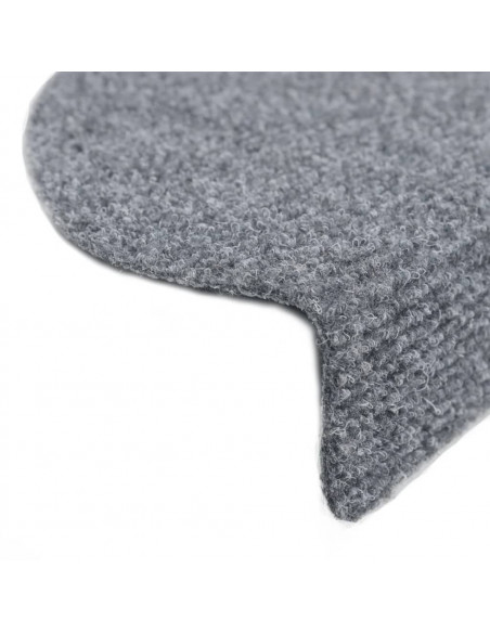 Tappetini per Scale Adesivi 5 pz 56x17x3 cm Grigio Chiaro