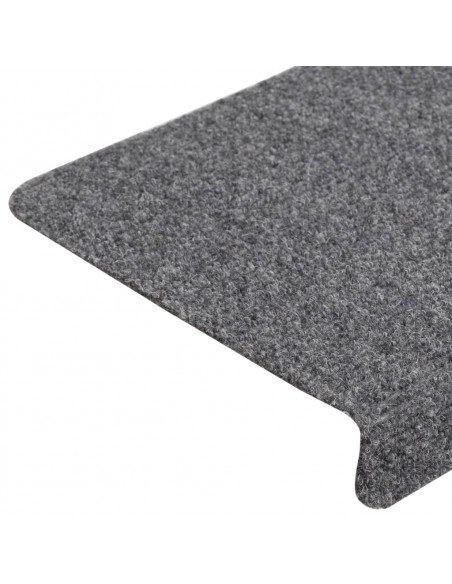 Tappetini per Scale Agugliati 5 pz 65x21x4 cm Grigio Chiaro