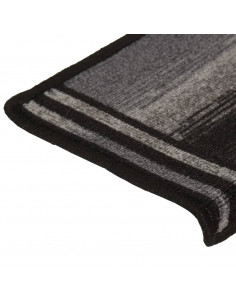 Tappetini per Scale Autoadesivi 5 pz 65x21x4 cm Nero e Grigio