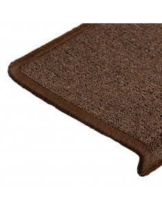 Tappetini per Scale in Moquette 15 pz 65x21x4 cm Marroni