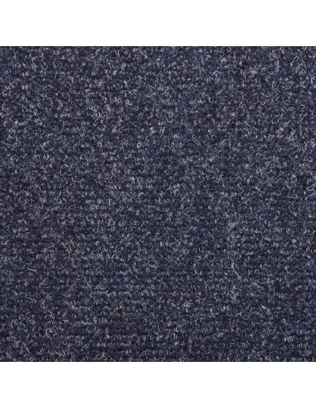 Tappetini per Scale Tessuto Agugliato 15 pz 65x21x4 cm Blu