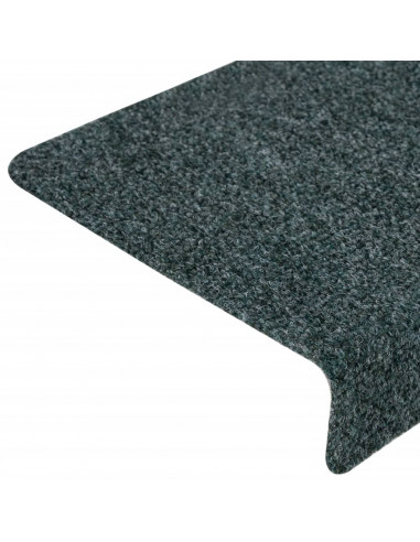 Tappetini per Scale Tessuto Agugliato 15 pz 65x21x4 cm Marroni