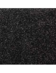 Tappetini per Scale Tessuto Agugliato 15 pz 65x21x4 cm Neri