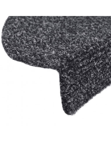 Tappetini Scale Adesivi 10 pz 65x21x4 cm Grigio Scuro Agugliati