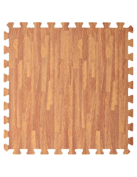 Tappetino a Incastro 6 pz Venature Legno 2,16 ㎡ Schiuma EVA