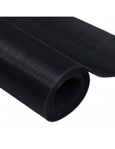 Tappetino Antiscivolo in Gomma 1,5x2 m 3 mm a Coste Fine