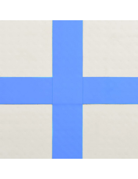 Tappetino Ginnastica Gonfiabile con Pompa 200x200x10 cm PVC Blu