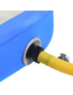 Tappetino Ginnastica Gonfiabile con Pompa 400x100x20 cm PVC Blu