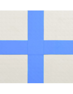 Tappetino Ginnastica Gonfiabile con Pompa 60x100x10 cm PVC Blu