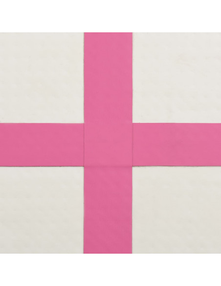 Tappetino Ginnastica Gonfiabile con Pompa 60x100x10 cm PVC Rosa